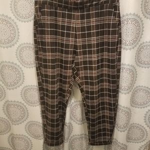 Terra & Sky plaid print pointe pants